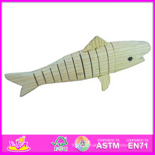 2014 Nouveau Enfants En Bois Peinture Poissons Jouets, Popualr Enfants En Bois Panit Kit Poissons, Kit De Peinture, Vente Chaude Bébé DIY Peinture Poissons Jouet W03A016